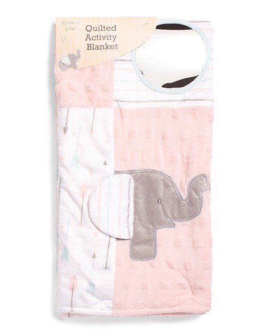 Baby Girls Elephant Activity Blanket