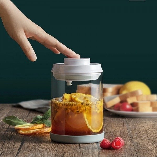 按压式密封罐储物罐 食品级玻璃 保鲜防潮 多种规格可选