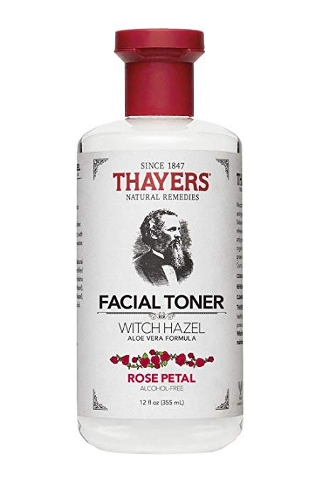 Alcohol-free Rose Petal Witch Hazel with Aloe Vera, 12 Fl Oz (Pack of 1) (Package may vary)