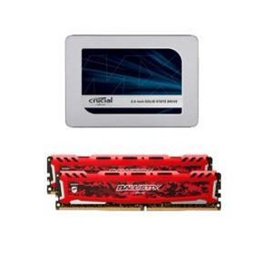 Crucial MX500 500GB SSD + Ballistix Sport LT 16GB DDR4 RAM