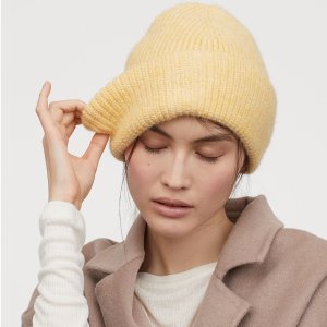 H&M 全场冬衣特卖 何穗同款毛线帽$3.99收