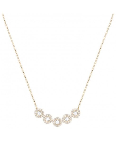 Swarovski Angelic Square Necklace - White/Rose Gold Plating