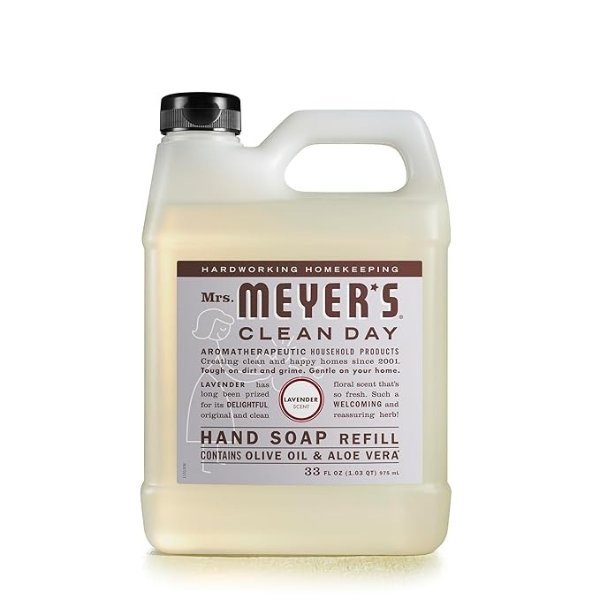 Hand Soap Refill, Made with Essential Oils, Biodegradable Formula, Lavender, 33 fl. oz
