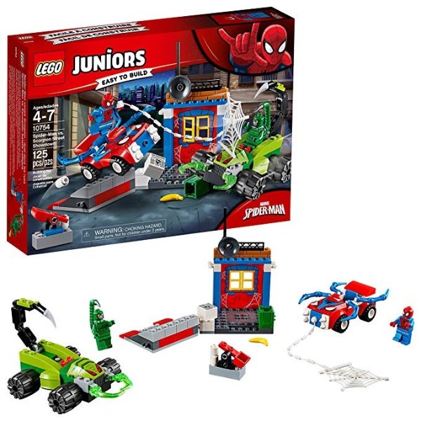 Juniors/4+ Marvel Super Heroes Spider-Man vs. Scorpion Street Showdown 10754 Building Kit (125 Piece)