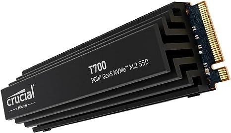 T700 4TB PCIe5 NVMe M.2 SSD 带盔甲 12400 MB/s