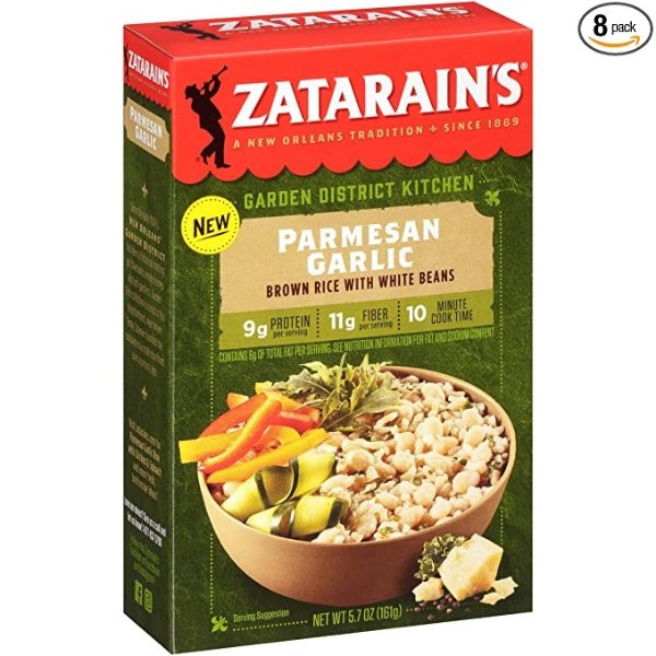 Zatarain's 帕尔马大蒜白豆糙米饭 5.7oz 8盒