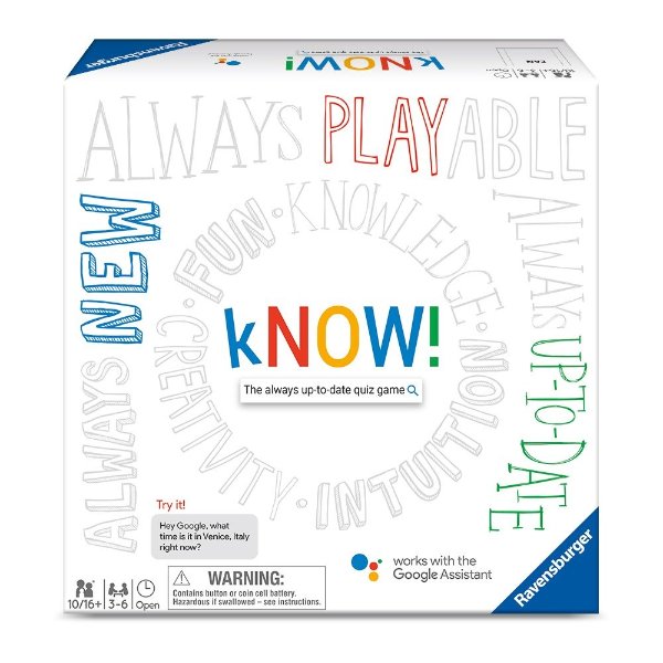 - Google kNOW! Family Board Game, The Always Up-to-Date Quiz Game, 3-6 Players, Ages 10+