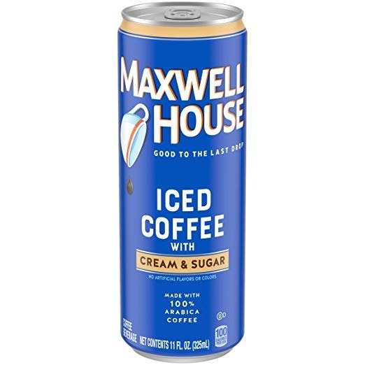 Ready to Drink Iced Coffee with Cream & Sugar (11 oz Can, Pack of 12)