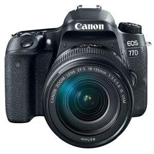 Canon EOS 77D DSLR with EF-S 18-135mm F3.5-5.6 IS USM Lens