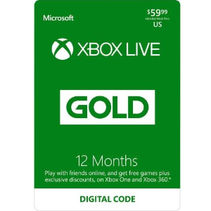Xbox Live Gold: 12 Month Membership [Digital Code]