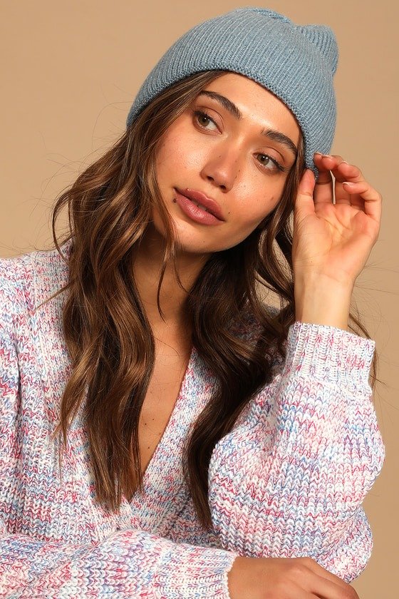 Come On and Chill Blue Knit Beanie