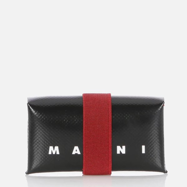 Men's Tribeca Wallet - Black/Eggplant/Red