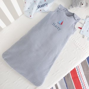 Personalized Nautical Print Baby Sleep Bag @ My 1st Years