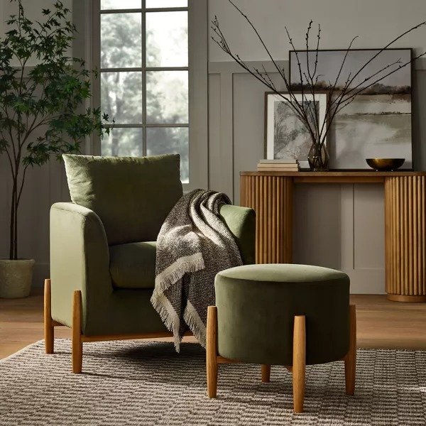 Elroy Accent Chair with Wooden Legs - Threshold™ designed with Studio McGee