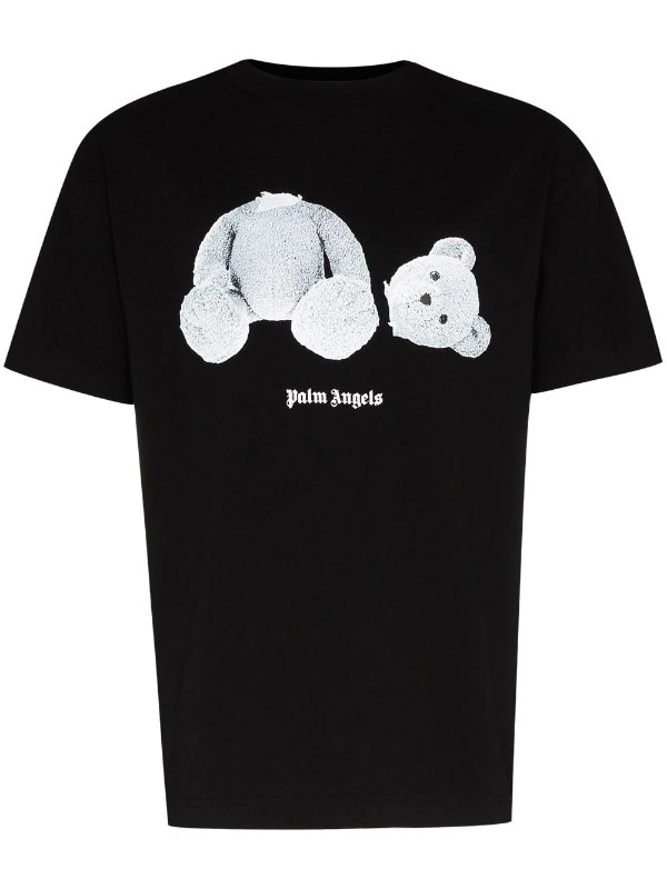 teddy bear-print T-shirt
