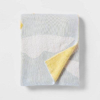 48"x58" Knit Kids' Throw Sunshine Blue - Pillowfort™