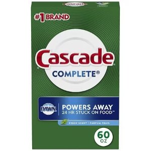 Cascade Powder Dishwasher Detergent Fresh Scent 60 oz