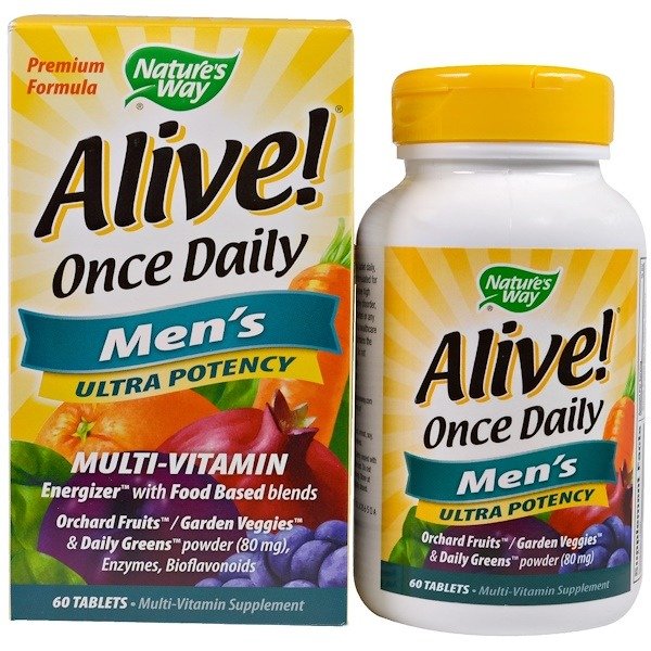 Alive! Once Daily, Men's Multi-Vitamin, 60 Tablets