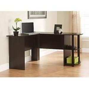 L-Shaped Desk with Side Storage