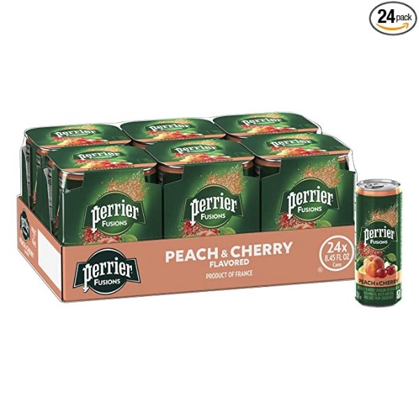 Fusions, Peach and Cherry Flavor, 8.45 Fl Oz. Cans (24 Count)
