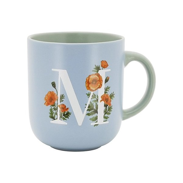 Bee & Willow ™ Spring Floral Monogram Letter 16 oz. Mug | Bed Bath & Beyond