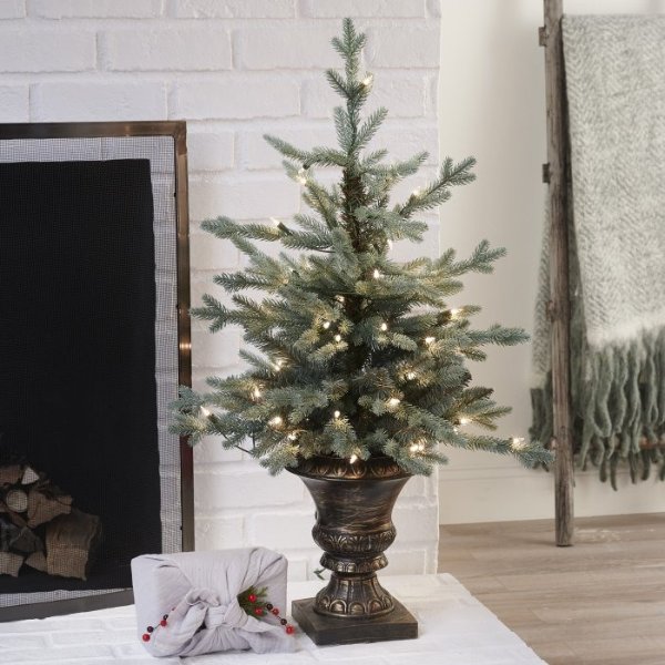 3 ft. Pre-Lit Christmas Tree with Pot