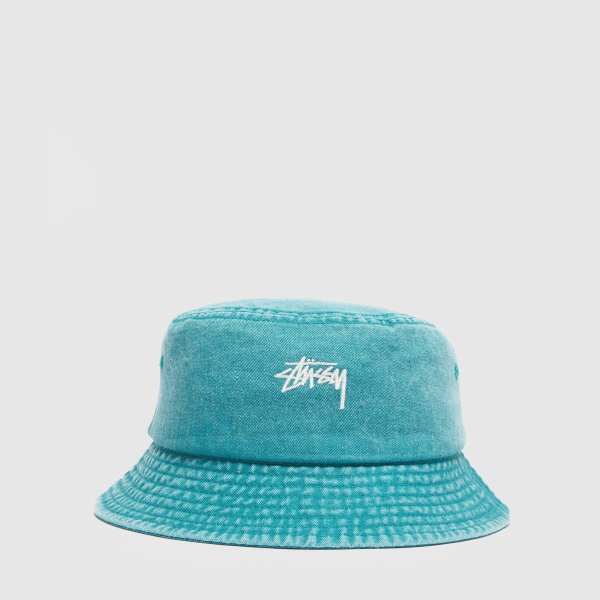 水洗蓝渔夫帽