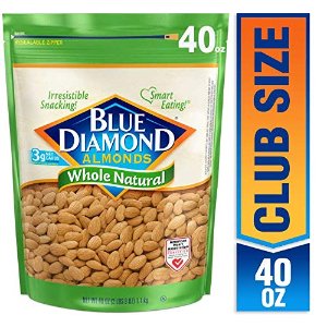 Blue Diamond Almonds, Whole Natural Raw Almonds, 40 Ounce