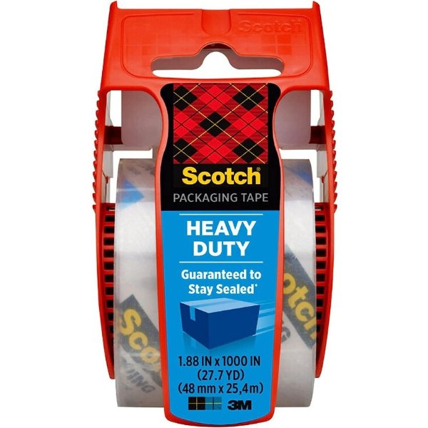 Scotch Heavy Duty Shipping Packaging Tape, 1.88"x 27.7