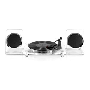 Victrola Modern Acrylic 亚克力透明黑胶唱机 带2个无线扬声器