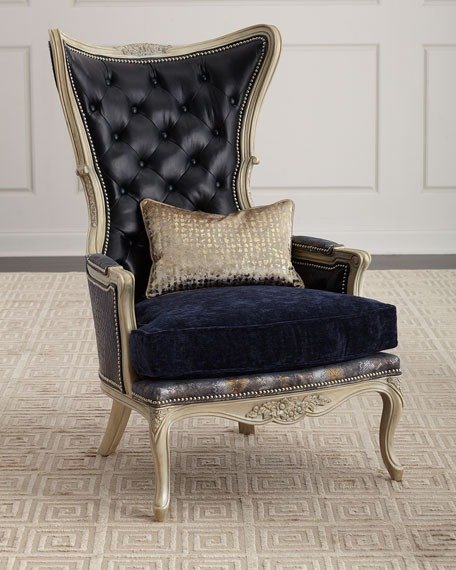 Celeste Leather Wing Chair