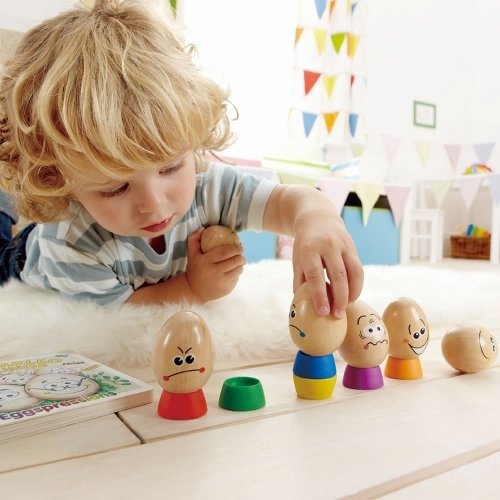 Eggspressions Wooden Learning Toy with Illustrative Book