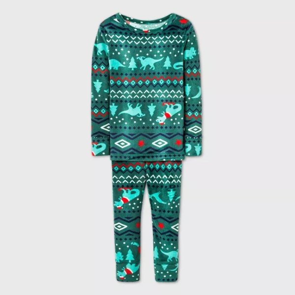 Toddler Boys' 2pc Snuggly Soft Pajama Set - Cat & Jack™ Green