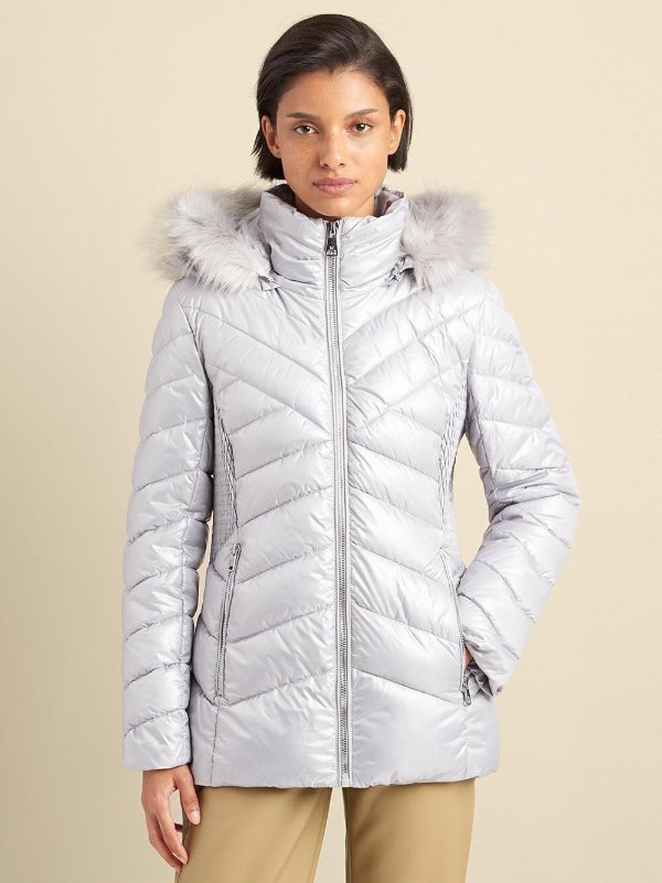 Quilted Chevron Puffer