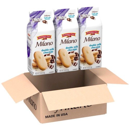 Milano Double Milk Chocolate Cookies, 22.5 oz. Box, 3-count 7.5 oz. Bags