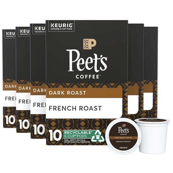 Coffee French Roast K-Cup Pod, 60-count