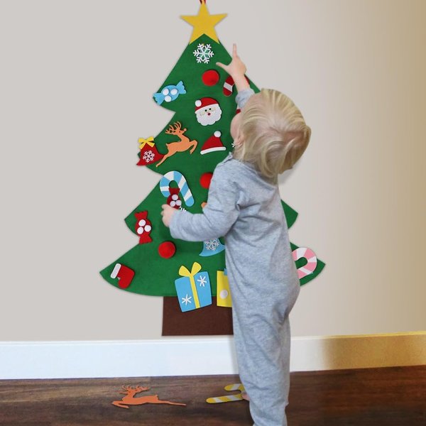 Aytai DIY Felt Christmas Tree Set with Ornaments