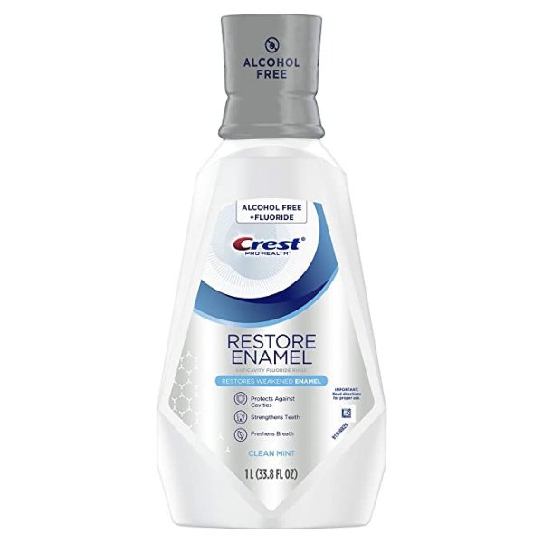 Crest Pro-Health Restore Enamel Mouthwash, Clean Mint, 1 L