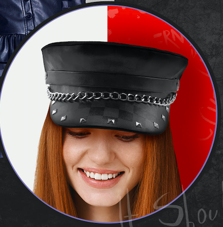 Cruella Faux Leather Cap for Adults by Her Universe – Live Action | shopDisney