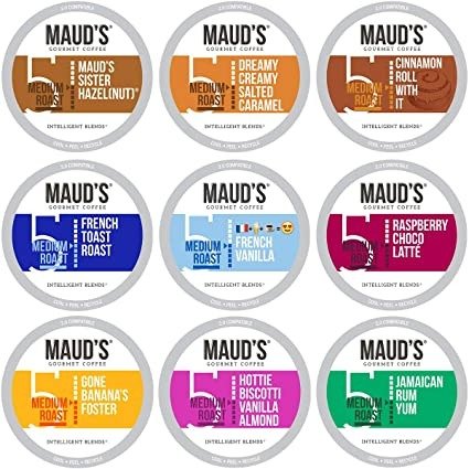 Maud's Flavored Coffee Variety Pack (Maud's 9 Original Core Flavors), 40ct. 