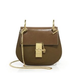 Chloé  Drew Small Two-Tone Leather Crossbody Bag @ Saks Fifth Avenue