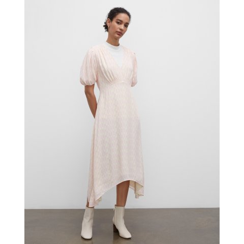 Club MonacoV-Neck Puff Sleeve Dress