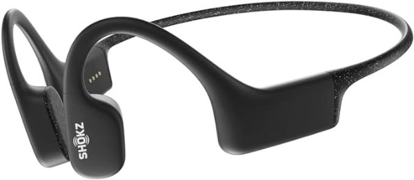 Shokz OpenSwim Swimming MP3 - Bone Conduction MP3 Waterproof Headphones for Swimming - Open-Ear Wireless Headphones, No Bluetooth, with Nose Clip and Earplug (Black)