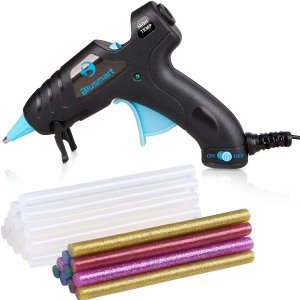 Blusmart 20W Hot Glue Gun with 20pcs Glue Sticks and 10 Colors Sticks