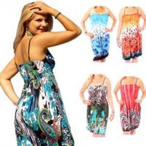 4-Pack: Flowing Floral Print Beach Cover-Up Dresses