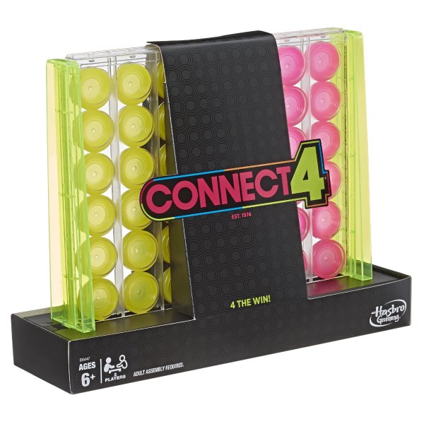 Connect 4 Neon Pop Board Game Strategy Game for Kids Ages 6 and Up