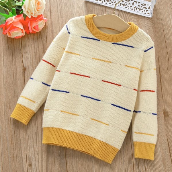Baby / Toddler Colorblock Striped Knitted Sweater