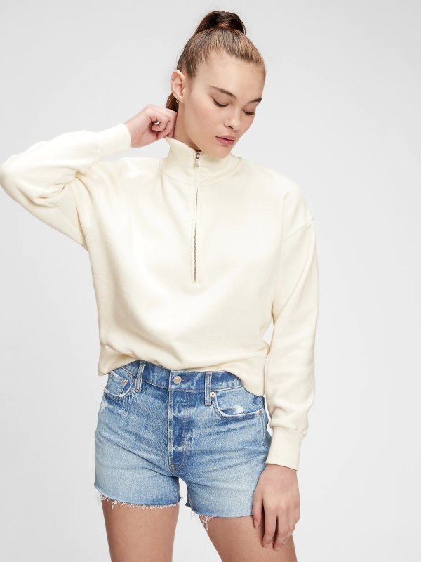 Vintage Soft Half-Zip Sweatshirt