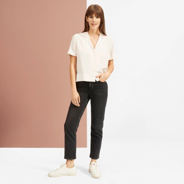 The Clean Silk Short-Sleeve Notch Shirt