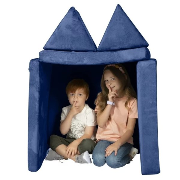 Huddle Customizable Kids Fort Couch Furniture in Navy